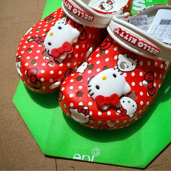 CROCS Shoes - CROCS Red and White Kids' Character Clogs4/6